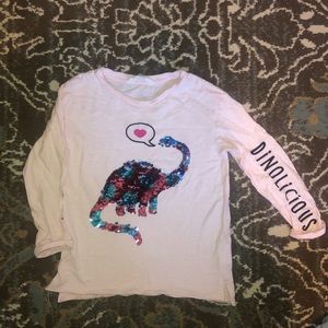 H&M Girls Pink Shimmer Dinolicious